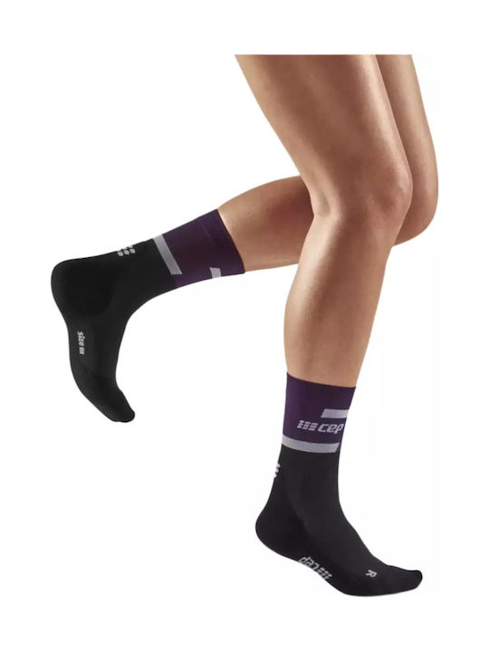 CEP Mid Cut V4 Running Socks Purple 1 Pair