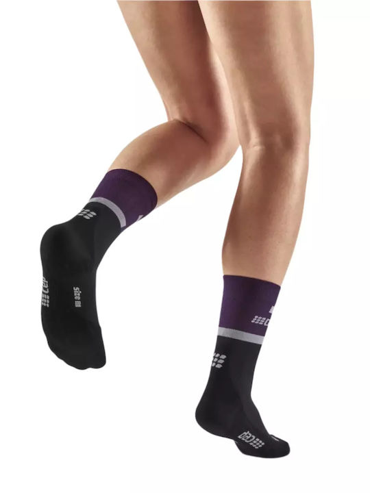 CEP Mid Cut V4 Running Socks Purple 1 Pair