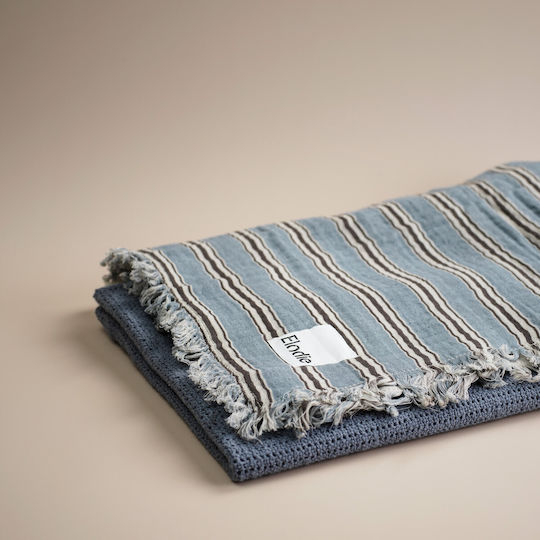 Elodie Details Blanket Nursery Swaddling Blankets Knitted Blue 75x100cm