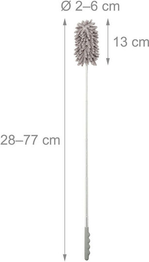 Set 3 Baze Telescopice Relaxdays Dimensiuni 28-77 Cm Gri