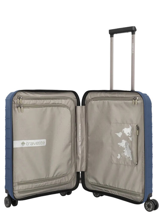 Travelite Mooby S+ Cabin Suitcase Front Pocket Navy