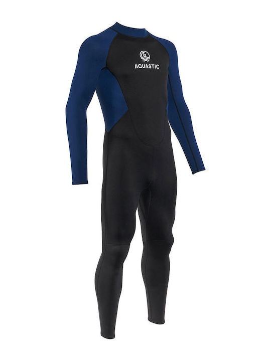 Men's Wetsuit Aquastic Wavey Lg 2 Mm Black Navy Size Xl