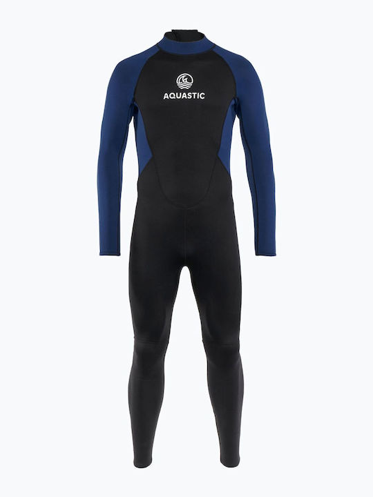Men's Wetsuit Aquastic Wavey Lg 2 Mm Black Navy Size Xl