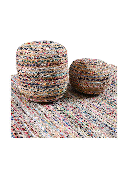Stool For Living Room Wicker Multicolour 40x40x40cm