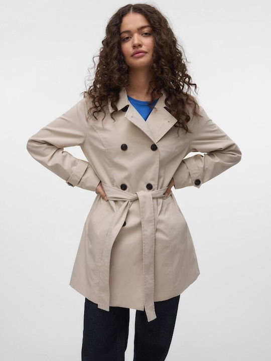Women's Oatmeal Trench Coat