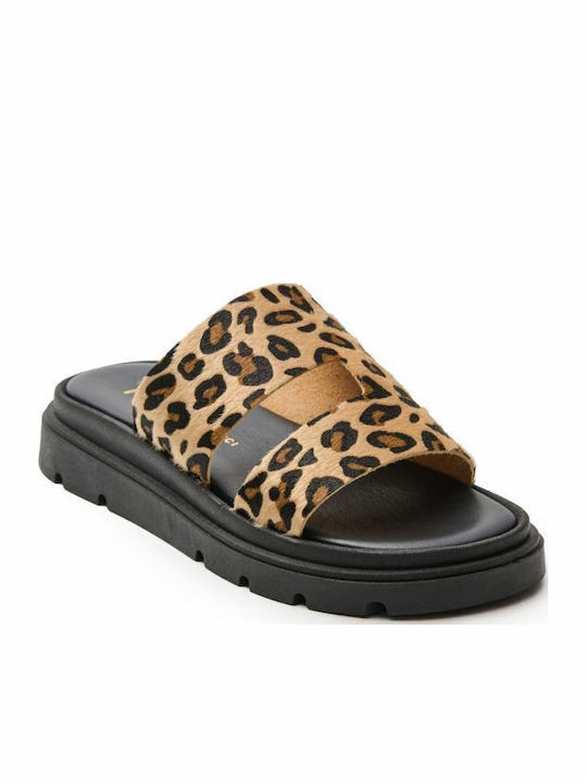 Δερμάτινα Γυναικεία Σανδάλια Leopard