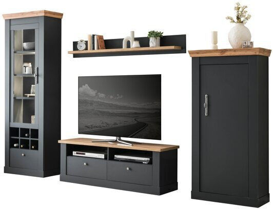 Epipla1.gr Levbalu 119 Living Room Set 5 Pieces Dark Gray