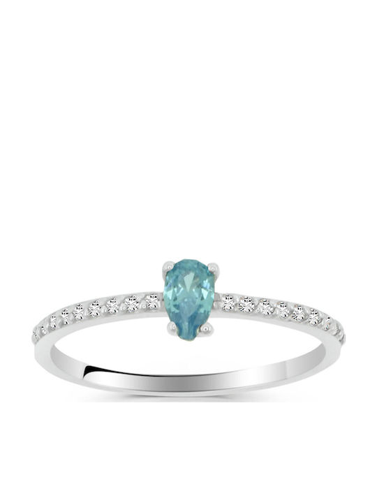Elor Damen Ring aus Weißgold 9K