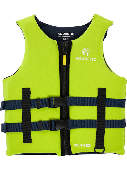 Aquastic Jugend 50N Neopren Kinder-Schwimmweste Grün Größe 176 cm