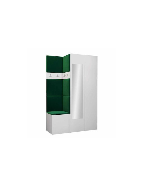 Hartford 350 Mobilier de Intrare cu Oglindă & Cuier Aspro 116x44x186cm