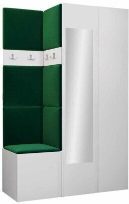 Hartford 350 Eingangsmöbel mit Spiegel & Garderobe Aspro 116x44x186cm