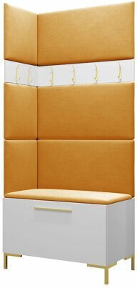 Tivsoa 103 Entry Furniture with Mirror & Hanger Aspro 84x46x196cm