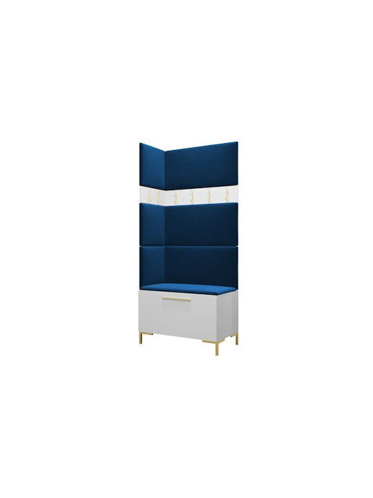 Tivsoa 103 Eingangsmöbel mit Spiegel & Garderobe Aspro 84x46x196cm