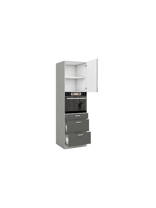 Dulap Superior pentru Cuptor pardoseală Ανοιχτό Καφέ 60x57x210buc