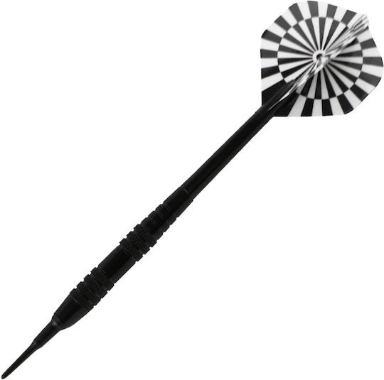 Master Wizard Black Brass Darts 3 Pieces Soft Tip 16g