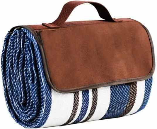 Picnic Beach Blanket Foldable Bag Model Waterproof Oxford 200 x 145 Cm Blue