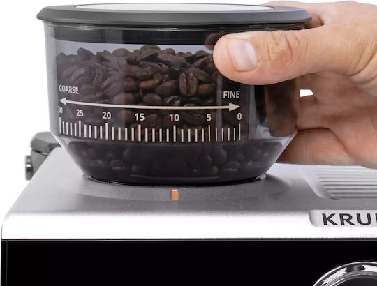 Krups 1380W Налягане 15бар с мелачка Кафява XP804T