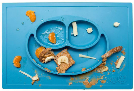Ezpz Silicone Baby Tray Happy Mat for 24+ months Blue