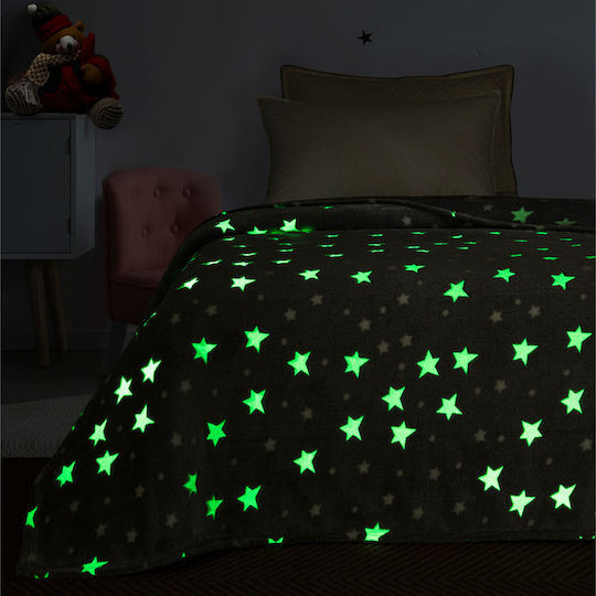 Beauty Home Samt Leuchtende Graue Kinderdecke 220x240cm