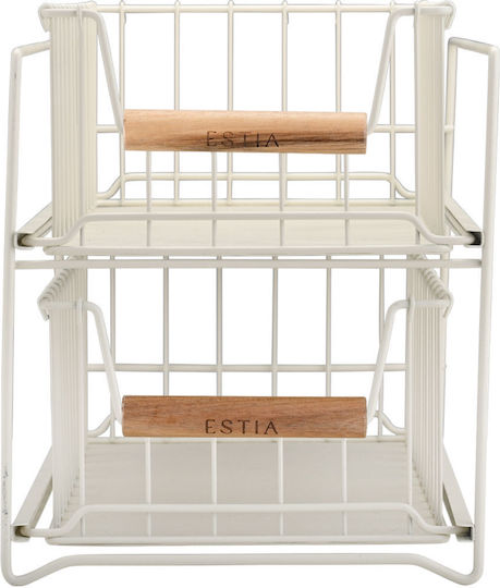 Estia Allure Küchen-Organisationsregale Metallisch in Beige Farbe 36.5x20.7x25cm