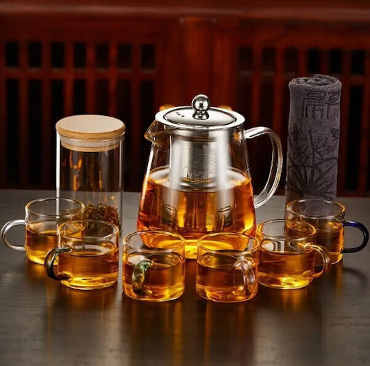 Τσαγιέρα με Φίλτρο Γυάλινη 1300ml