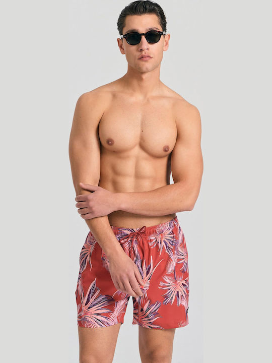Men's Swimwear Shorts Orange Floral