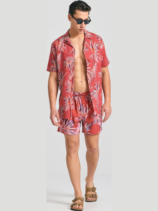Men's Swimwear Shorts Orange Floral