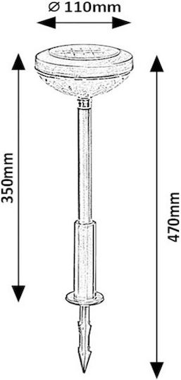 Rabalux Lampă Solară 5lm cu Alb Cald Lumină 3000K IP44