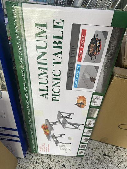 Klappbarer Picknick-Tisch - Aluminium Klappbank