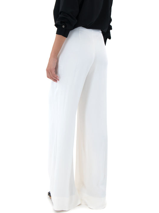 Access Women's High Waist Fabric Palazzo Pants Ecru Access Women's High Waist Fabric Palazzo Pants Ecru
