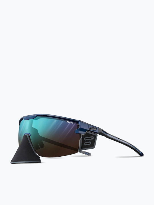 Julbo Ultimate Men's Sunglasses with Navy Blue Plastic Frame and Blue Lens J5473632