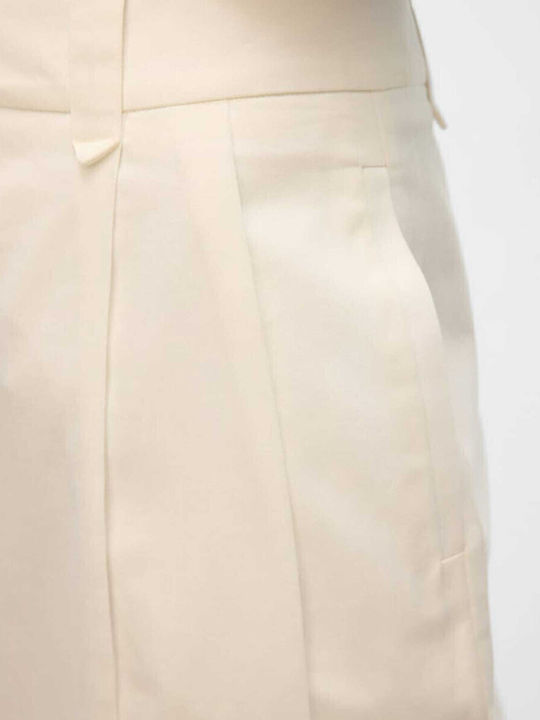 Damen Stoff Hose Ecru