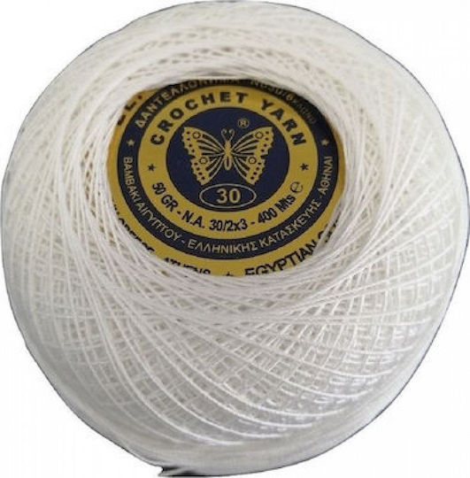 Fluture 306 No30 Fir de Dantelă 50g 400m Mentă Deschisă