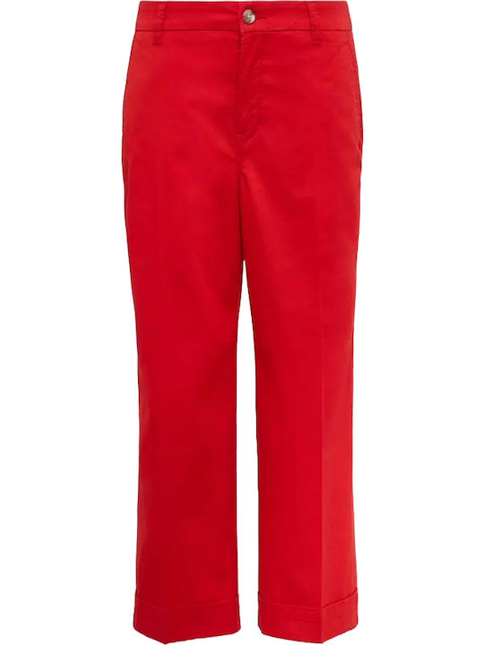 Women's Fabric Trousers Red