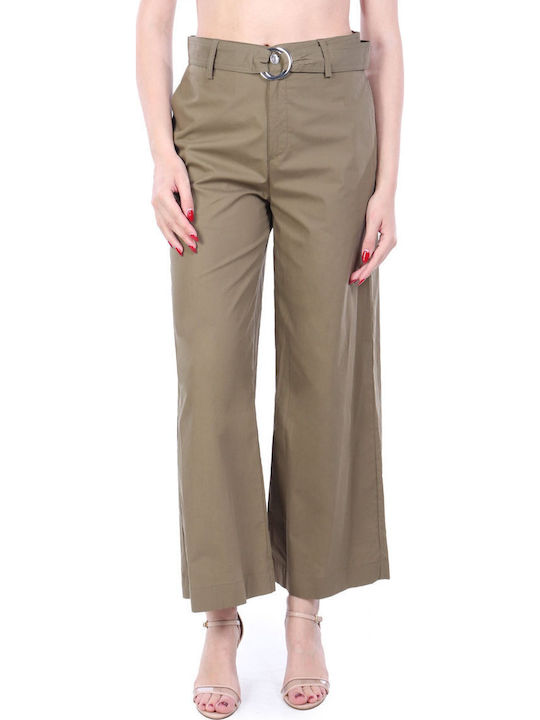 Damen Stoff Hose Khaki
