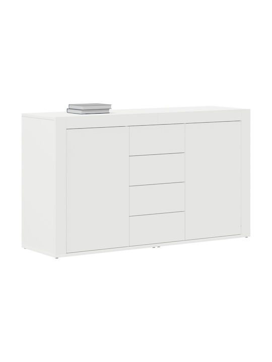 Sideboard Wooden with Drawers White 120x36x69cm