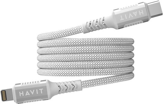 Havit CB6298 Magnetic la Cablu Lightning Alb 1m