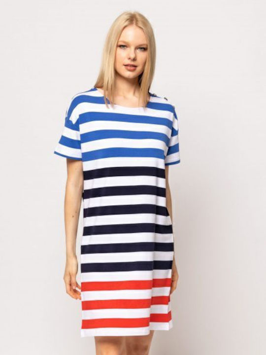 Καλοκαιρινό Mini T-shirt Φόρεμα Navy