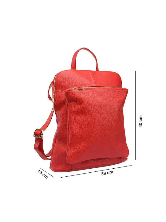 De piele Geantă de damă Rucsac Roșie