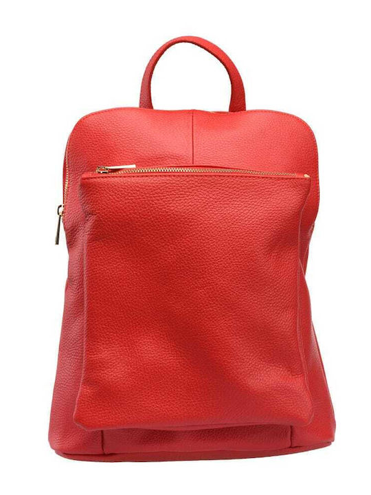 De piele Geantă de damă Rucsac Roșie