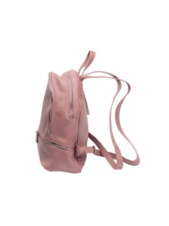 Leder Damentasche Rucksack Rosa