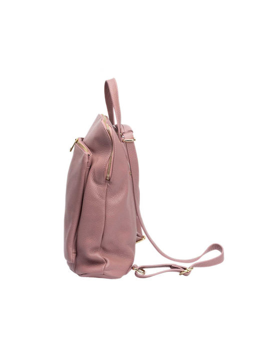 Leder Damentasche Rucksack Rosa