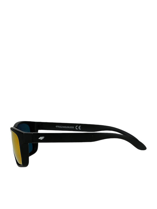 4F Herren Sonnenbrille mit Blau Gestell und Blau Spiegel Linse 4FWSS25ASUNU067-31S