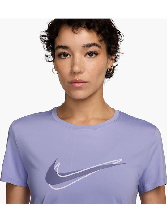One Swoosh Γυναικεία Μπλούζα Κοντομάνικη Μωβ