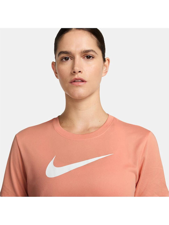 Graphic Women's Athletic T-shirt Dri-Fit Orange