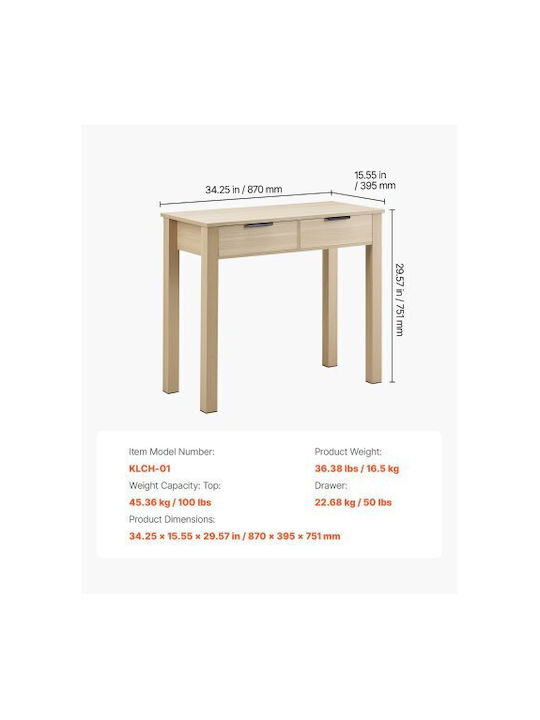 Παιδικό Γραφείο από Μελαμίνη Μπεζ 87x39.5x75.1cm