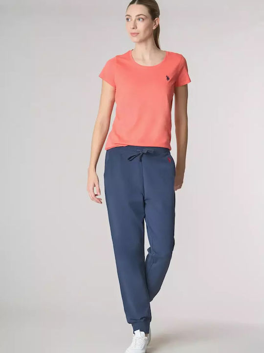 Damen Sport Bluse Kurzärmelig Koralle