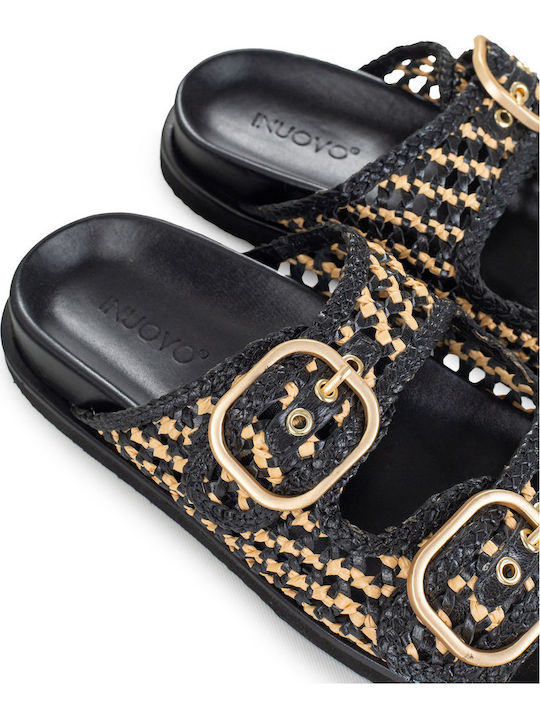 Flache Sandalen für Damen in Schwarz Farbe