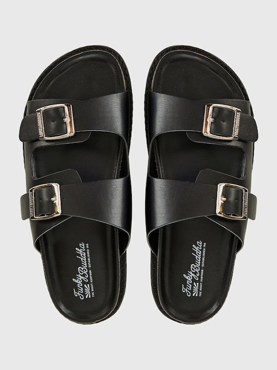 Women's Flat Sandals in Black Color