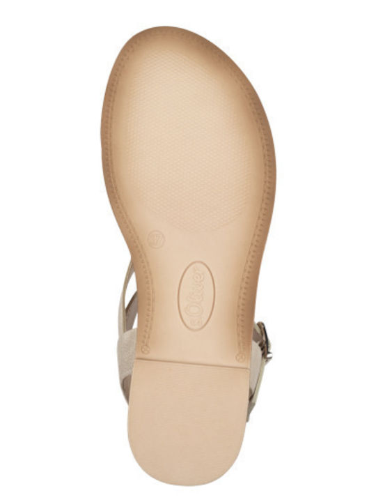 Women's Flat Sandals Anatomic in Beige Color